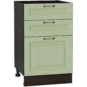 Шкаф нижний с 3-мя ящиками Ницца Н 503 Дуб оливковый-Венге