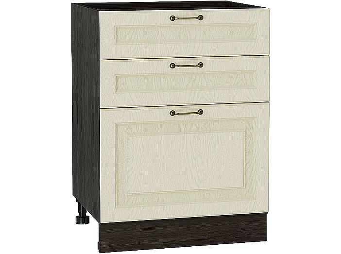 Шкаф нижний с 3-мя ящиками Ницца Н 603 Дуб крем-Венге