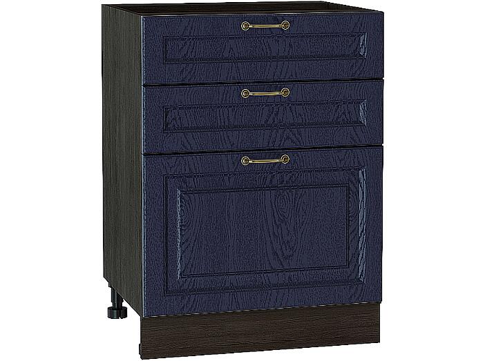 Шкаф нижний с 3-мя ящиками Ницца Н 603 Дуб синий-Венге