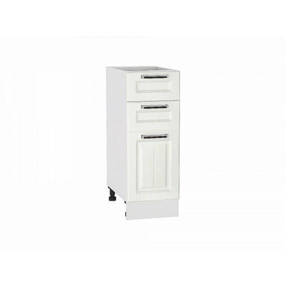 Шкаф нижний с 3-мя ящиками Прага Белое дерево Белый 816*300*478