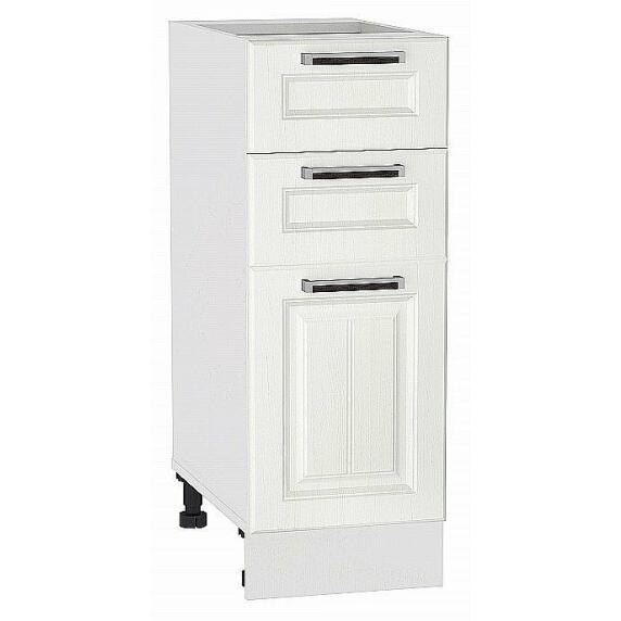 Шкаф нижний с 3-мя ящиками Прага Белое дерево Белый 816*300*478