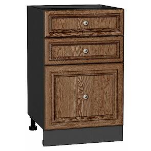 Шкаф нижний с 3-мя ящиками Шале Brown Dreamline Graphite 816*500*480