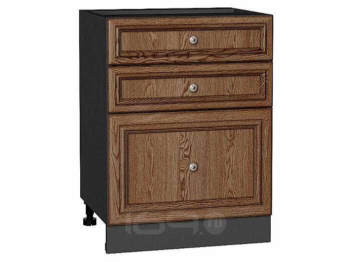Шкаф нижний с 3-мя ящиками Шале Brown Dreamline Graphite 816*600*480