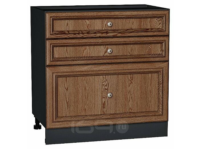 Шкаф нижний с 3-мя ящиками Шале Brown Dreamline Graphite 816*800*480