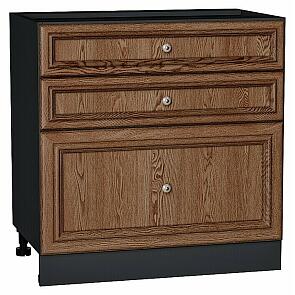 Шкаф нижний с 3-мя ящиками Шале Brown Dreamline Graphite 816*800*480