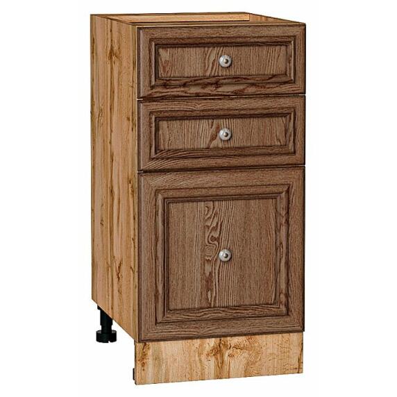 Шкаф нижний с 3-мя ящиками Шале Brown Dreamline Дуб Вотан 816*400*480