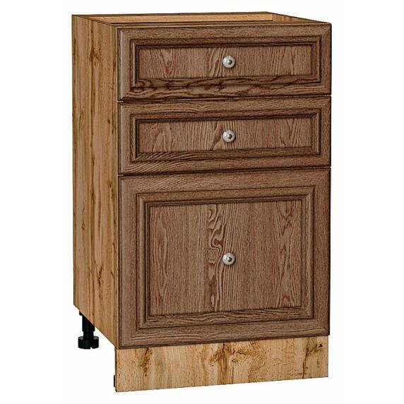 Шкаф нижний с 3-мя ящиками Шале Brown Dreamline Дуб Вотан 816*500*480