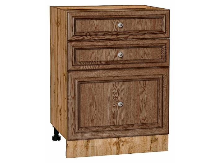 Шкаф нижний с 3-мя ящиками Шале Brown Dreamline Дуб Вотан 816*600*480
