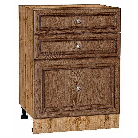 Шкаф нижний с 3-мя ящиками Шале Brown Dreamline Дуб Вотан 816*600*480