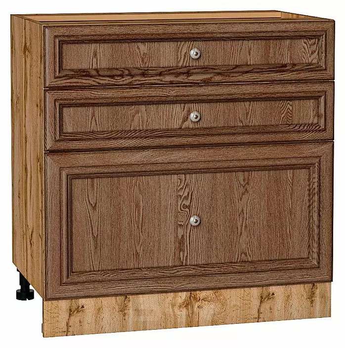 Шкаф нижний с 3-мя ящиками Шале Brown Dreamline Дуб Вотан 816*800*480