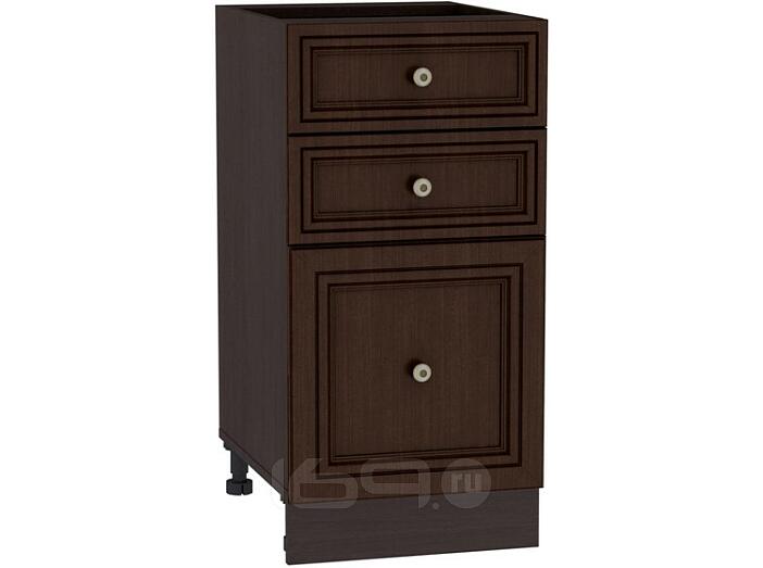 Шкаф нижний с 3-мя ящиками Шале Н 403 Thermo Oak-Венге