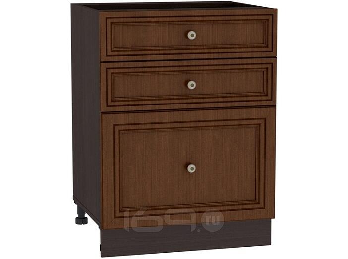 Шкаф нижний с 3-мя ящиками Шале Н 603 Brown Oak-Венге