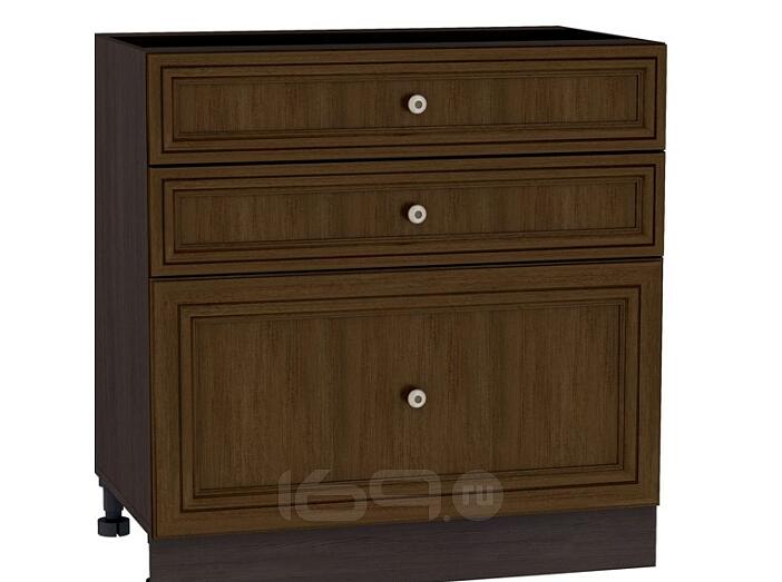 Шкаф нижний с 3-мя ящиками Шале Н 803 Antico-Венге