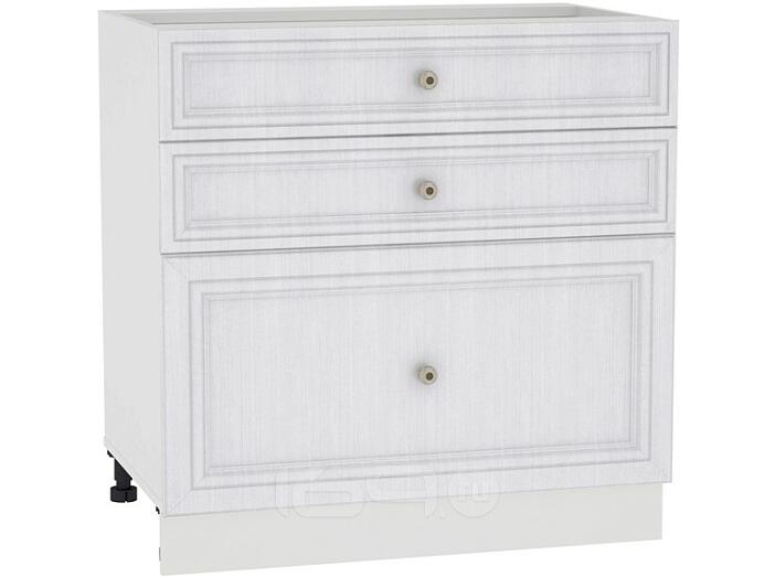 Шкаф нижний с 3-мя ящиками Шале Н 803 Milk Oak-Белый