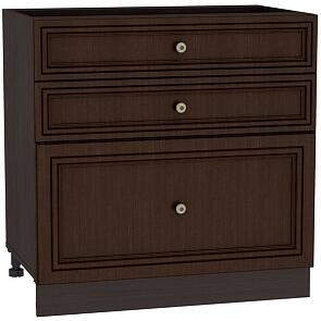 Шкаф нижний с 3-мя ящиками Шале Н 803 Thermo Oak-Венге