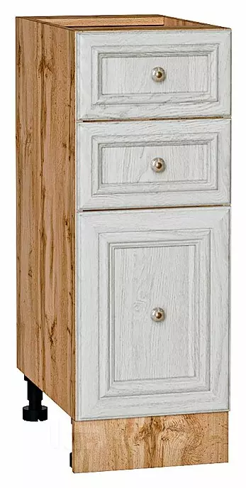 Шкаф нижний с 3-мя ящиками Шале White Dreamline Дуб Вотан 816*300*480