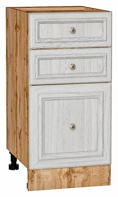 Шкаф нижний с 3-мя ящиками Шале White Dreamline Дуб Вотан 816*400*480