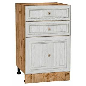 Шкаф нижний с 3-мя ящиками Шале White Dreamline Дуб Вотан 816*500*480