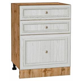 Шкаф нижний с 3-мя ящиками Шале White Dreamline Дуб Вотан 816*600*480