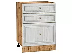 Шкаф нижний с 3-мя ящиками Шале White Dreamline Дуб Вотан 816*600*480