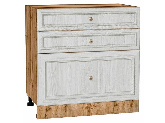 Шкаф нижний с 3-мя ящиками Шале White Dreamline Дуб Вотан 816*800*480