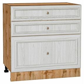 Шкаф нижний с 3-мя ящиками Шале White Dreamline Дуб Вотан 816*800*480