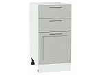Шкаф нижний с 3-мя ящиками Сканди Cappuccino Softwood Белый 816*400*480