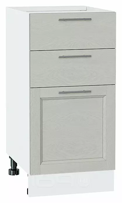 Шкаф нижний с 3-мя ящиками Сканди Cappuccino Softwood Белый 816*400*480