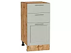 Шкаф нижний с 3-мя ящиками Сканди Cappuccino Softwood Дуб Вотан 816*400*480