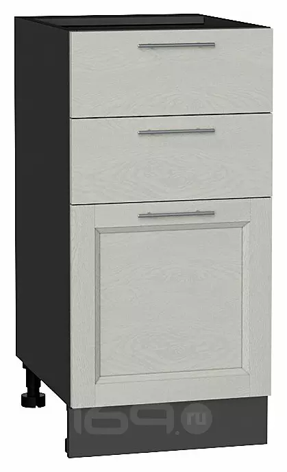 Шкаф нижний с 3-мя ящиками Сканди Cappuccino Softwood Graphite 816*400*480
