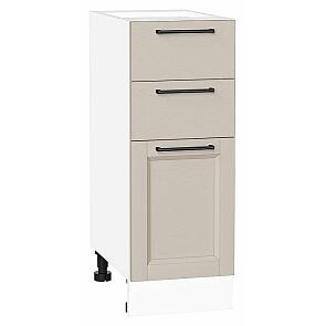 Шкаф нижний с 3-мя ящиками Сканди Cream Silkwood/Белый 816*300*480