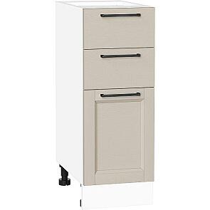 Шкаф нижний с 3-мя ящиками Сканди Cream Silkwood/Белый 816*300*480