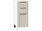Шкаф нижний с 3-мя ящиками Сканди Cream Silkwood/Белый 816*300*480