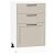 Шкаф нижний с 3-мя ящиками Сканди Cream Silkwood/Белый 816*500*480