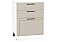 Шкаф нижний с 3-мя ящиками Сканди Cream Silkwood/Белый 816*600*480