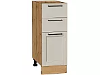 Шкаф нижний с 3-мя ящиками Сканди Cream Silkwood/Дуб Вотан 816*300*480