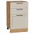 Шкаф нижний с 3-мя ящиками Сканди Cream Silkwood/Дуб Вотан 816*500*480