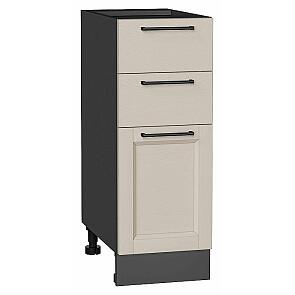 Шкаф нижний с 3-мя ящиками Сканди Cream Silkwood/Graphite 816*300*480