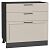 Шкаф нижний с 3-мя ящиками Сканди Cream Silkwood/Graphite 816*800*480