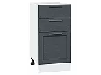 Шкаф нижний с 3-мя ящиками Сканди Graphite Softwood Белый 816*400*480
