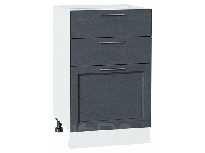 Шкаф нижний с 3-мя ящиками Сканди Graphite Softwood Белый 816*500*480