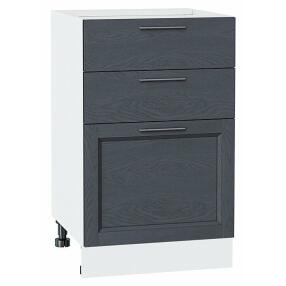 Шкаф нижний с 3-мя ящиками Сканди Graphite Softwood Белый 816*500*480