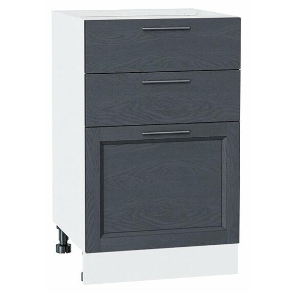 Шкаф нижний с 3-мя ящиками Сканди Graphite Softwood Белый 816*500*480