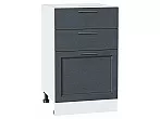 Шкаф нижний с 3-мя ящиками Сканди Graphite Softwood Белый 816*500*480