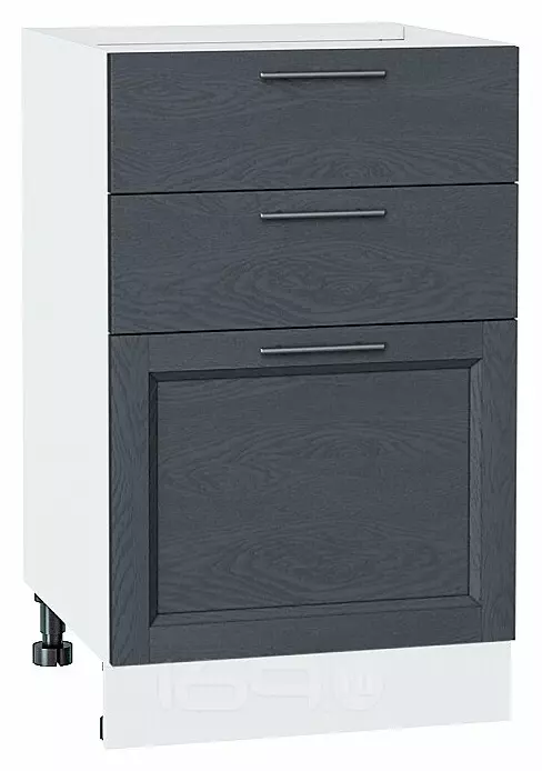 Шкаф нижний с 3-мя ящиками Сканди Graphite Softwood Белый 816*500*480