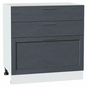 Шкаф нижний с 3-мя ящиками Сканди Graphite Softwood Белый 816*800*480