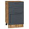 Шкаф нижний с 3-мя ящиками Сканди Graphite Softwood Дуб Вотан 816*500*480 Шкаф нижний с 3-мя ящиками Сканди Graphite Softwood Дуб Вотан 816*500*480