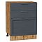 Шкаф нижний с 3-мя ящиками Сканди Graphite Softwood Дуб Вотан 816*600*480 Шкаф нижний с 3-мя ящиками Сканди Graphite Softwood Дуб Вотан 816*600*480