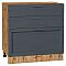 Шкаф нижний с 3-мя ящиками Сканди Graphite Softwood Дуб Вотан 816*800*480 Шкаф нижний с 3-мя ящиками Сканди Graphite Softwood Дуб Вотан 816*800*480