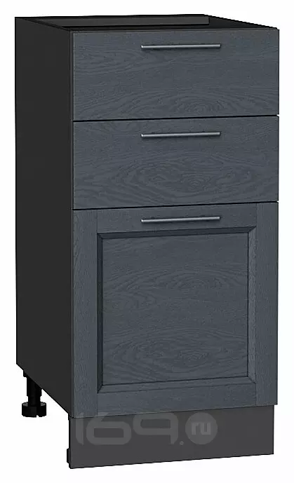 Шкаф нижний с 3-мя ящиками Сканди Graphite Softwood Graphite 816*400*480